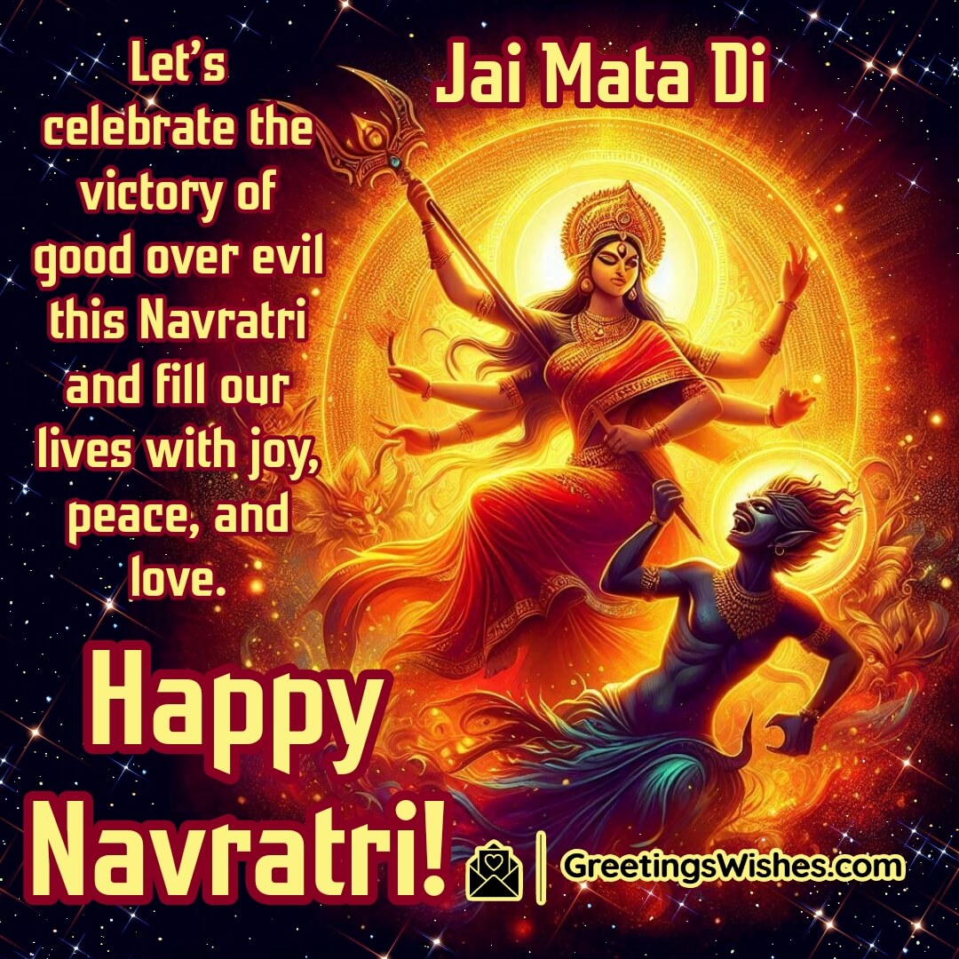 Navratri Joy Peace Love Status Image