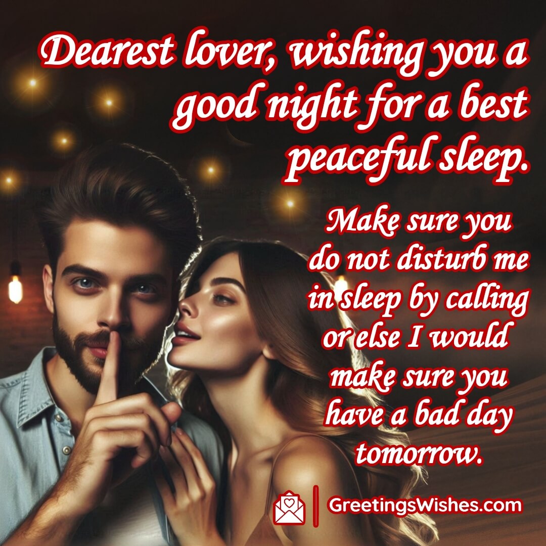 Peaceful Sleep Good Night Lover Wish