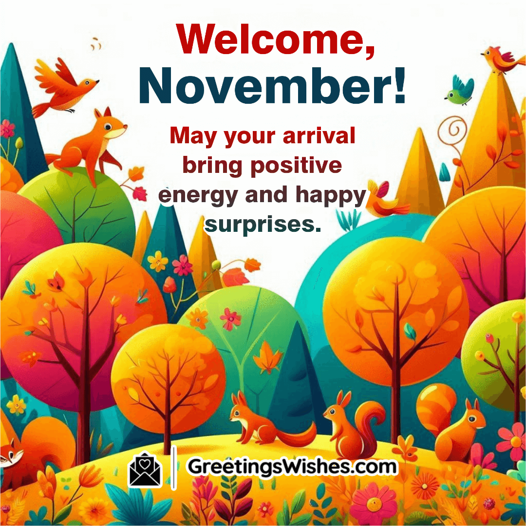 Welcome November Positive Happy Wish