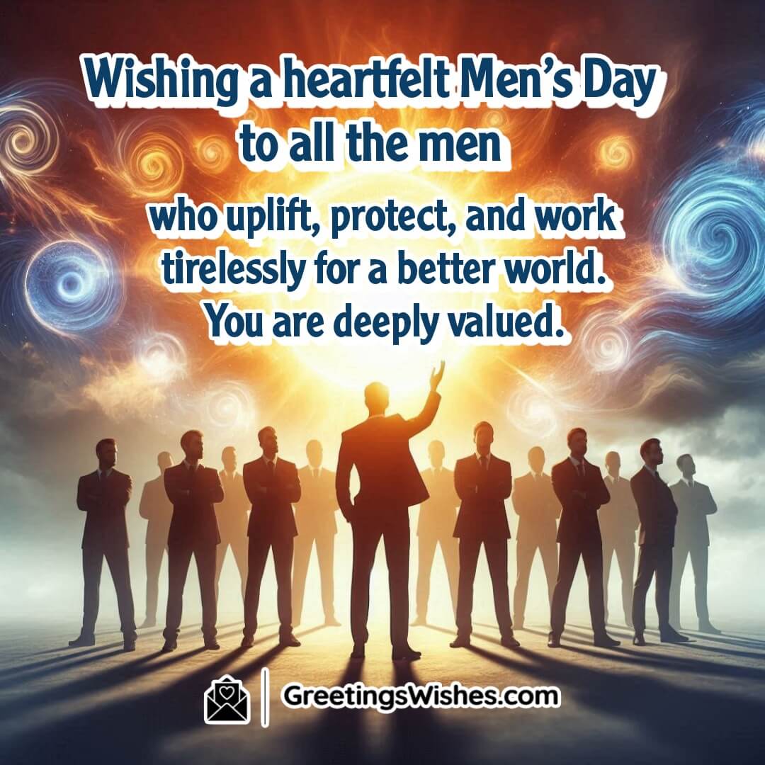 Celebrating men who uplift, protect, and contribute to a better world on Men’s Day with appreciation and heartfelt thanks.