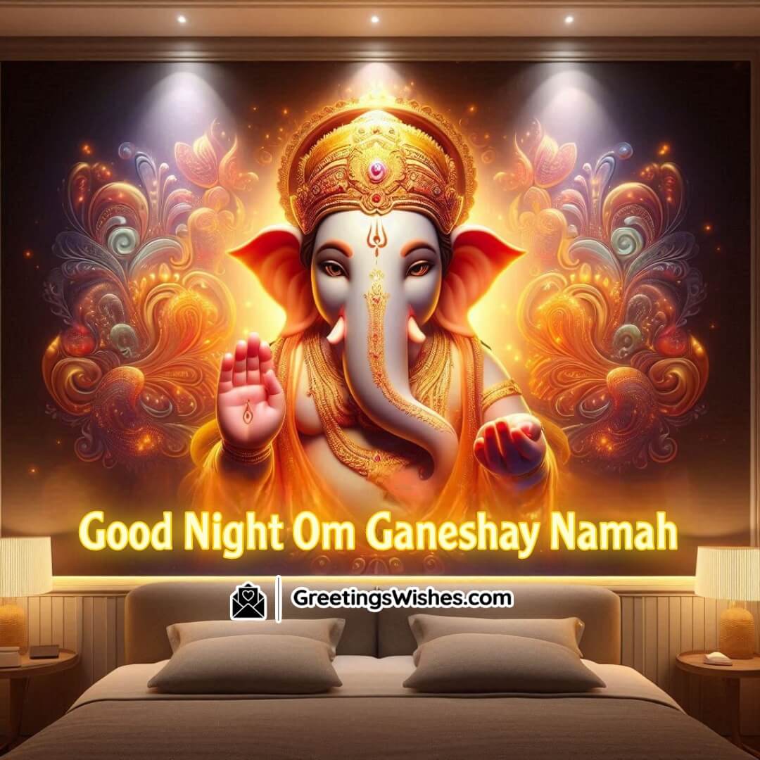 Good Night With Ganesh Ji’s Divine Grace